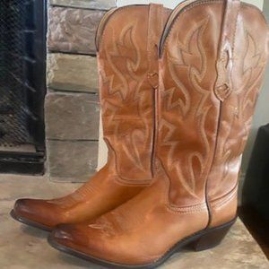 Nocona Women's Lantana Tan Leather Cowgirl Boots